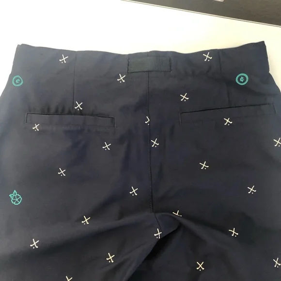HP✨ NWOT Nike Flex Golf Shorts Navy Blue Charms Belted - Picture 11 of 13